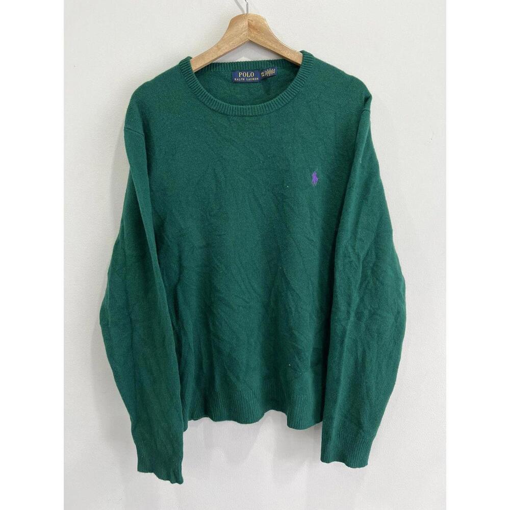 Ralph Lauren Polo Knit Sweater green crewneck